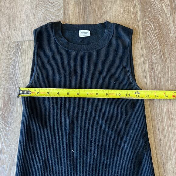 ABERCROMBIE & FITCH Women's Ribbed Tank Top Size S In Black - Picture 4 of 6